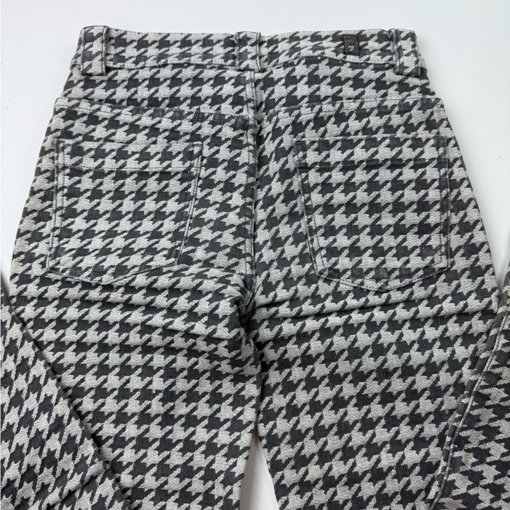 7for all mankind vintage flare houndstooth denim pants 27 Y2K - Picture 4 of 6